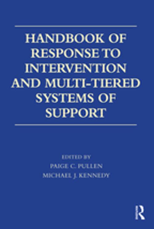 Cover of the book Handbook of Response to Intervention and Multi-Tiered Systems of Support by , Taylor and Francis