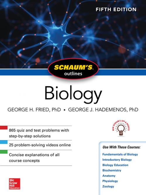 Cover of the book Schaum's Outline of Biology, Fifth Edition by George H. Fried, George J. Hademenos, McGraw-Hill Education