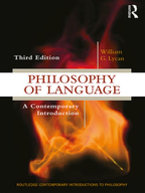 Cover of the book Philosophy of Language by William G Lycan, Taylor and Francis