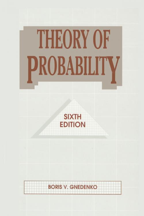 Cover of the book Theory of Probability by Boris V. Gnedenko, CRC Press