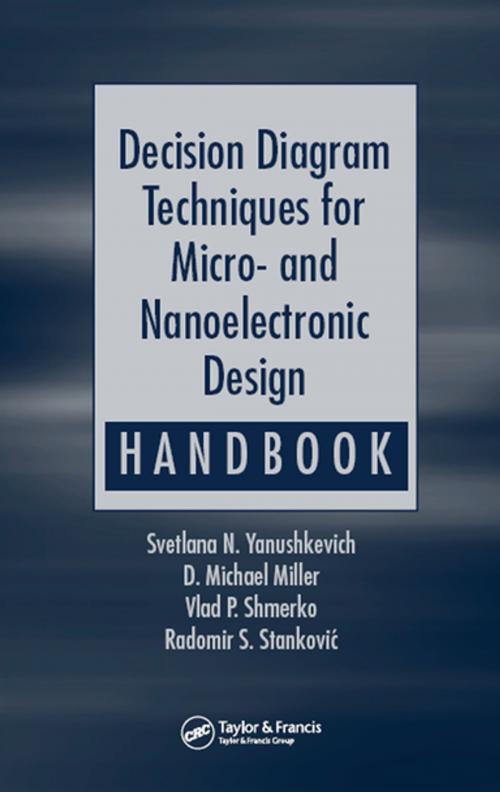 Cover of the book Decision Diagram Techniques for Micro- and Nanoelectronic Design Handbook by Svetlana N. Yanushkevich, D. Michael Miller, Vlad P. Shmerko, Radomir S. Stankovic, CRC Press