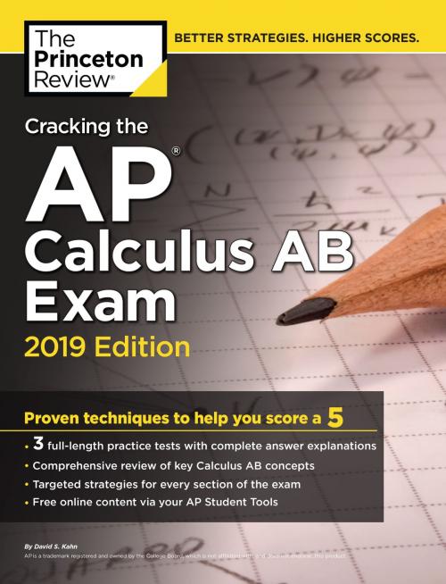 Cover of the book Cracking the AP Calculus AB Exam, 2019 Edition by The Princeton Review, Random House Children's Books