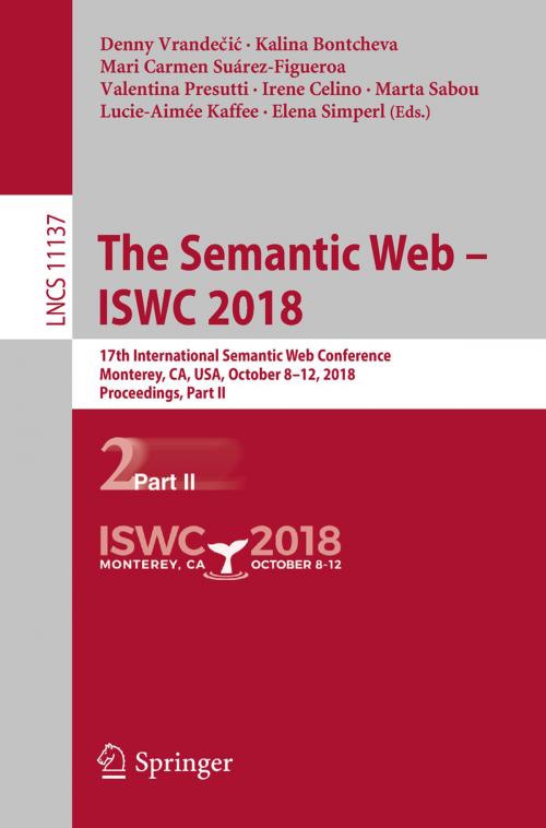Cover of the book The Semantic Web – ISWC 2018 by , Springer International Publishing