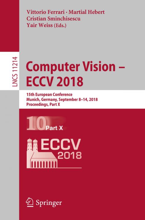 Cover of the book Computer Vision – ECCV 2018 by , Springer International Publishing