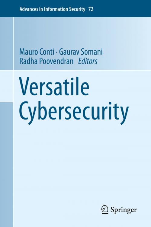 Cover of the book Versatile Cybersecurity by , Springer International Publishing