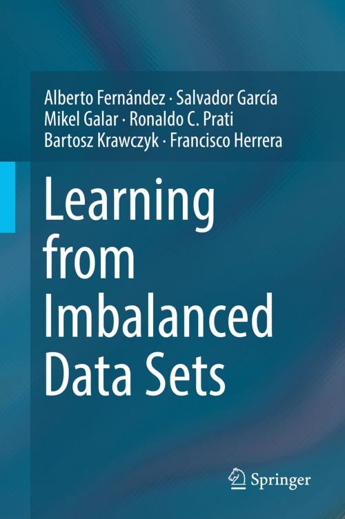 Cover of the book Learning from Imbalanced Data Sets by Alberto Fernández, Salvador García, Mikel Galar, Ronaldo C. Prati, Bartosz Krawczyk, Francisco Herrera, Springer International Publishing