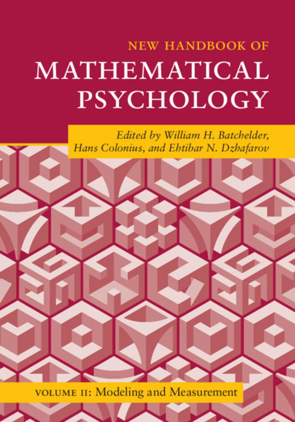 Big bigCover of New Handbook of Mathematical Psychology: Volume 2, Modeling and Measurement