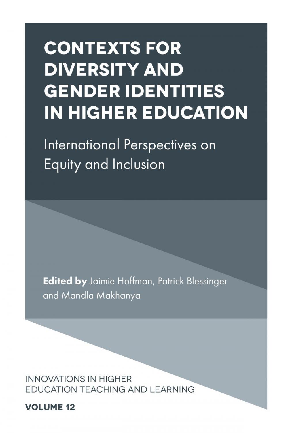 Big bigCover of Contexts for Diversity and Gender Identities in Higher Education