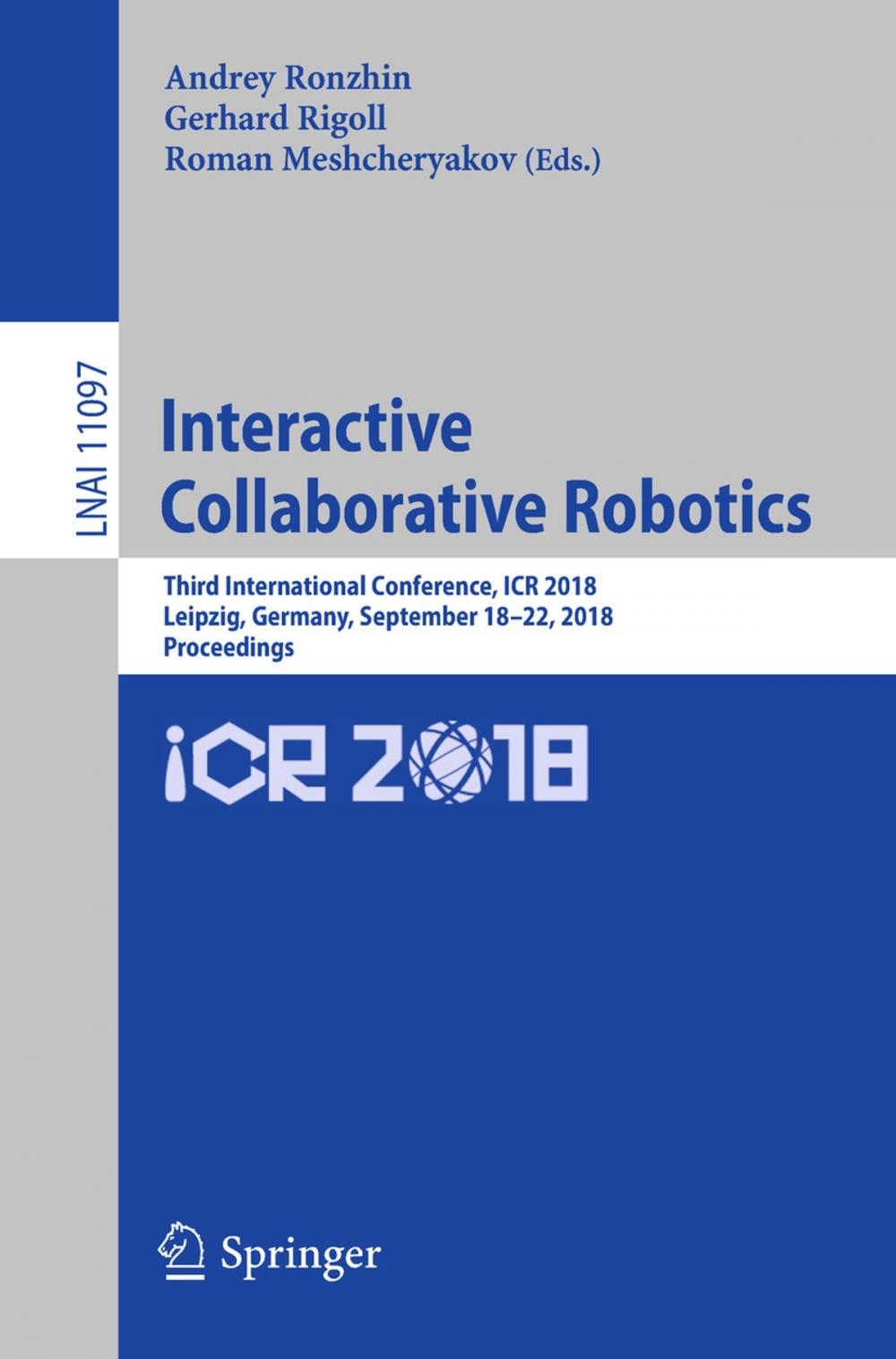 Big bigCover of Interactive Collaborative Robotics