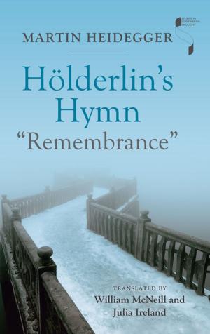 Book cover of Hölderlin's Hymn "Remembrance"
