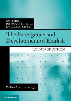 Cover of the book The Emergence and Development of English by Jonathan Joseph
