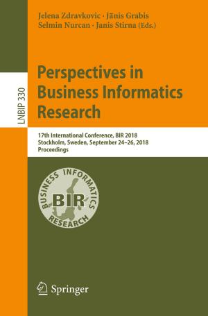 Cover of the book Perspectives in Business Informatics Research by Manuel Mayer, Alexandru Danciu, Stephan Gradl, Helmut Krcmar, Matthias Hensel