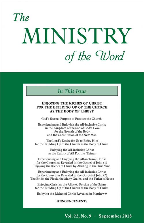 Cover of the book The Ministry of the Word, Vol. 22, No. 09 by Various Authors, Living Stream Ministry
