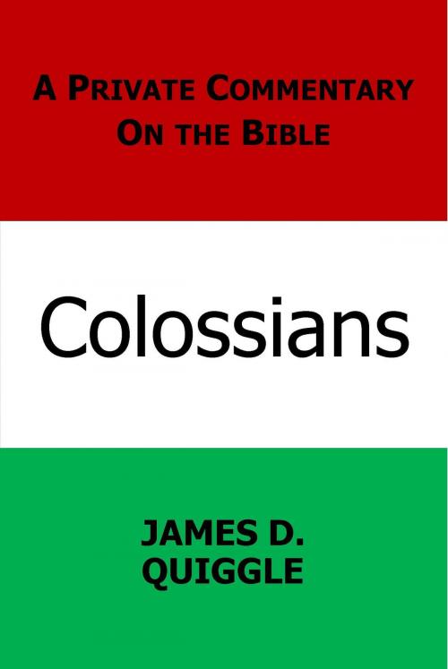 Cover of the book A Private Commentary on the Bible: Colossians by James D. Quiggle, James D. Quiggle