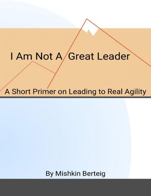 Cover of the book I Am Not a Great Leader - A Short Primer on Leading to Real Agility by Mishkin Berteig, Berteig Consulting Inc.