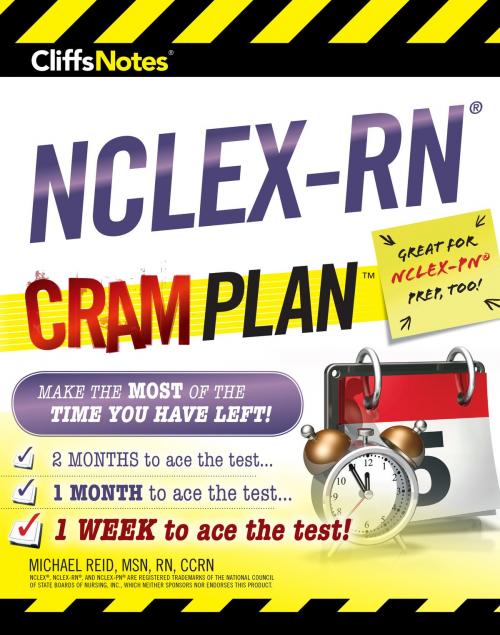 Cover of the book CliffsNotes NCLEX-RN Cram Plan by Michael Reid, M.S. RN, HMH Books