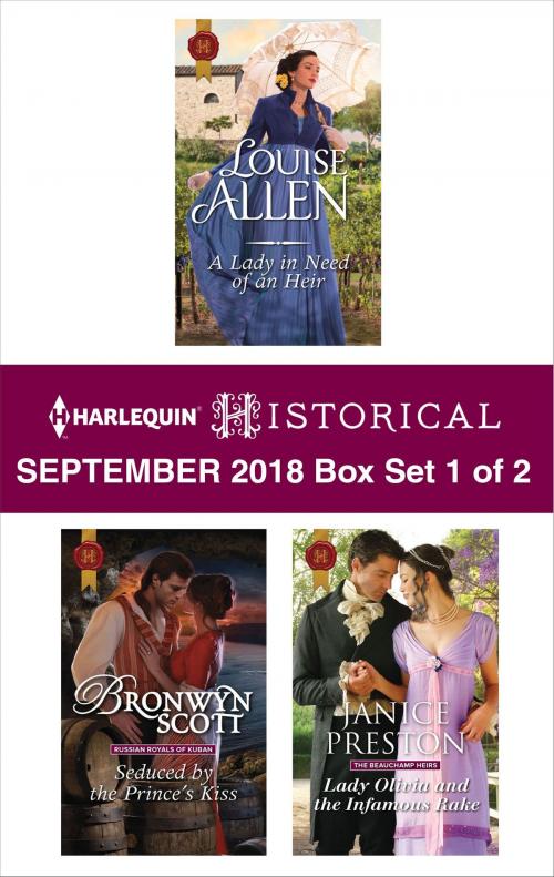 Cover of the book Harlequin Historical September 2018 - Box Set 1 of 2 by Louise Allen, Bronwyn Scott, Janice Preston, Harlequin