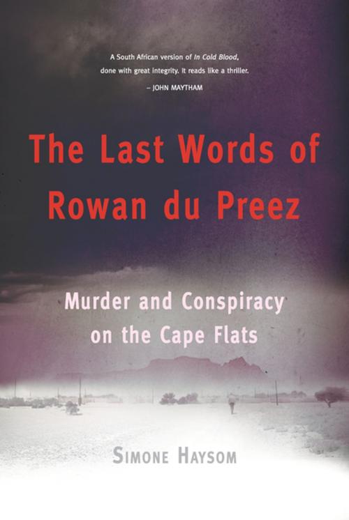 Cover of the book The Last Words of Rowan du Preez by Simone Haysom, Jonathan Ball Publishers