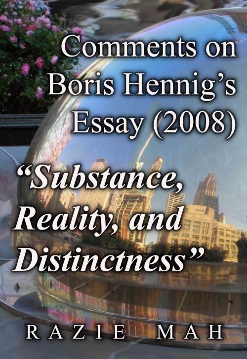 Cover of the book Comments on Boris Hennig's Essay (2008) "Substance, Reality and Distinctness" by Razie Mah, Razie Mah