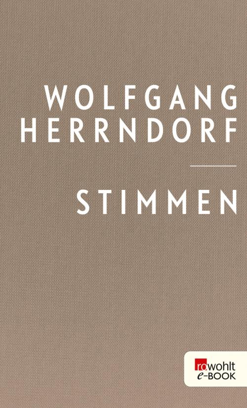 Cover of the book Stimmen by Wolfgang Herrndorf, Rowohlt E-Book