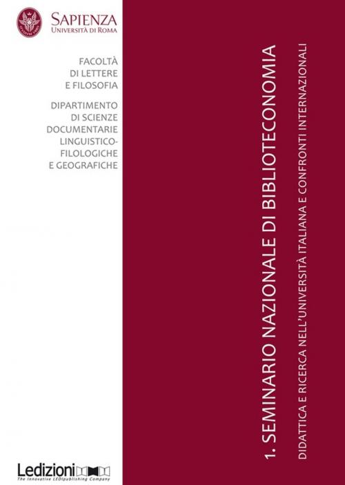 Cover of the book 1. Seminario Nazionale di Biblioteconomia by Collectif, Ledizioni