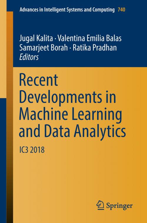 Cover of the book Recent Developments in Machine Learning and Data Analytics by , Springer Singapore