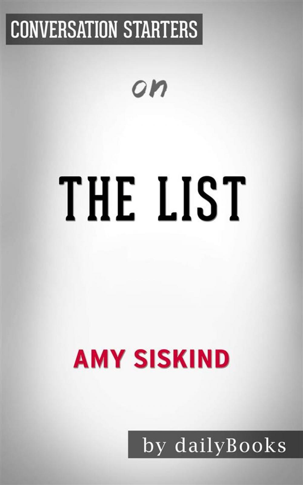 Big bigCover of The List: A Week-by-Week Reckoning of Trump’s First Year by Amy Siskind | Conversation Starters
