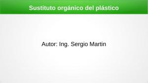 Book cover of Sustituto orgánico del plástico