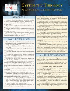 bigCover of the book Systematic Theology Laminated Sheet by 