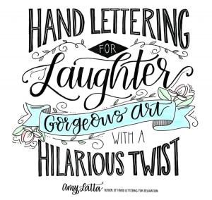 Cover of the book Hand Lettering for Laughter by Jenn de la Vega