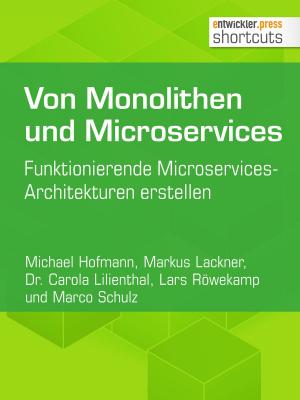 Book cover of Von Monolithen und Microservices