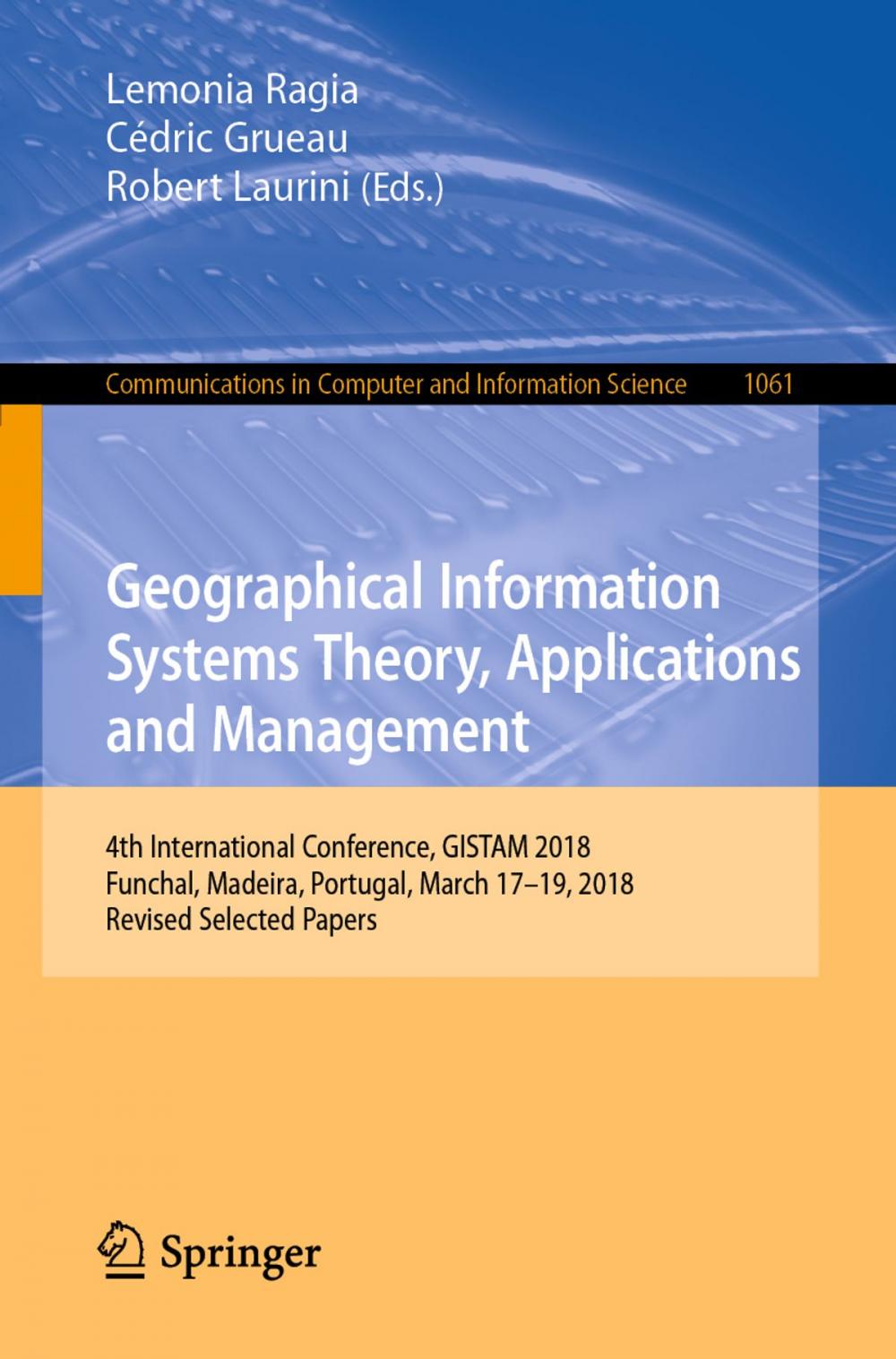 Big bigCover of Geographical Information Systems Theory, Applications and Management