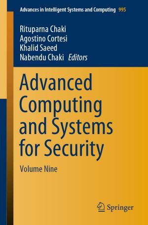 Cover of the book Advanced Computing and Systems for Security by Craig Lambert