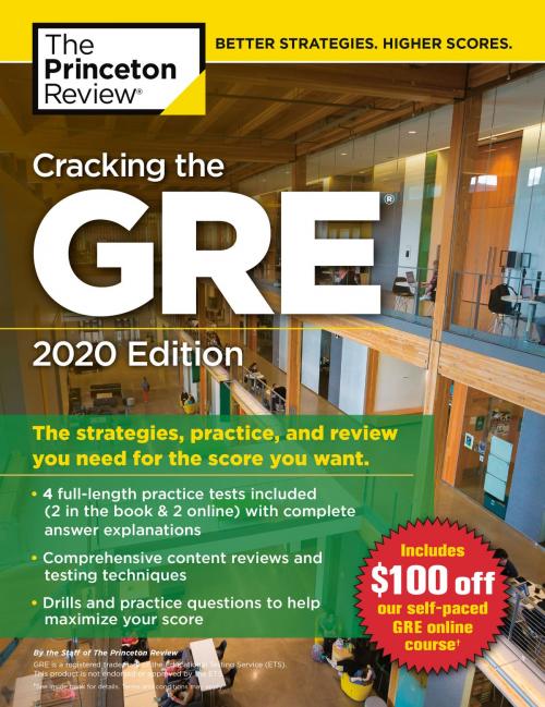 Cover of the book Cracking the GRE with 4 Practice Tests, 2020 Edition by The Princeton Review, Random House Children's Books