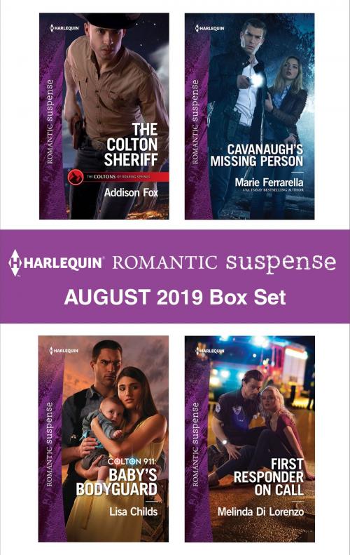 Cover of the book Harlequin Romantic Suspense August 2019 Box Set by Addison Fox, Lisa Childs, Melinda Di Lorenzo, Marie Ferrarella, Harlequin