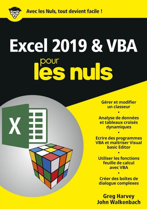 Cover of the book Excel 2019 & VBA pour les Nuls, mégapoche by John WALKENBACH, Greg HARVEY, edi8