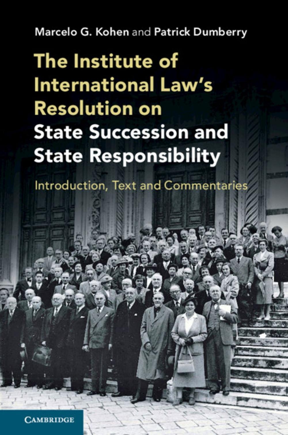 Big bigCover of The Institute of International Law's Resolution on State Succession and State Responsibility