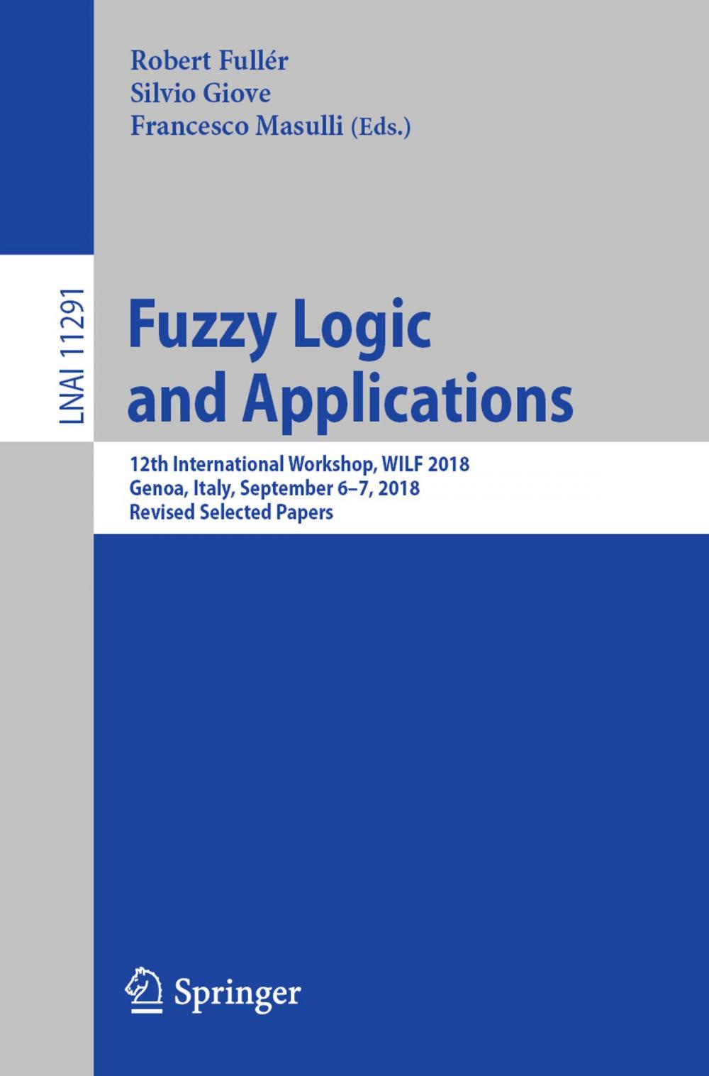 Big bigCover of Fuzzy Logic and Applications