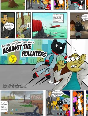 Cover of Captain Kuro From Mars Against The Polluters Comic Strip Book