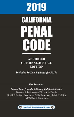 Cover of the book 2019 California Penal Code Abridged by Michael F. Mangiaracina
