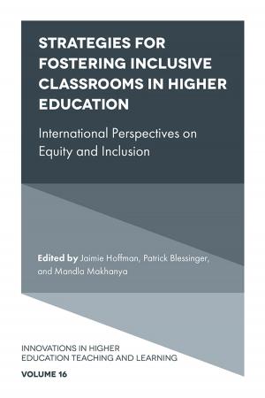 Cover of the book Strategies for Fostering Inclusive Classrooms in Higher Education by Samantha Schmehl Hines
