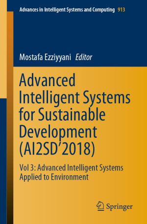 Cover of the book Advanced Intelligent Systems for Sustainable Development (AI2SD’2018) by Leena Mary, Deekshitha G