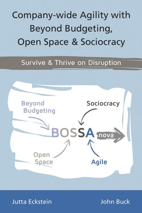 Cover of the book Company-wide Agility with Beyond Budgeting, Open Space & Sociocracy: Survive & Thrive on Disruption by Jutta Eckstein, John Buck, Jutta Eckstein