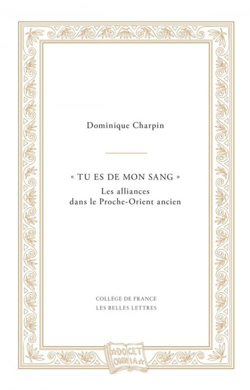 Cover of the book « Tu es de mon sang » by Dominique Charpin, Les Belles Lettres