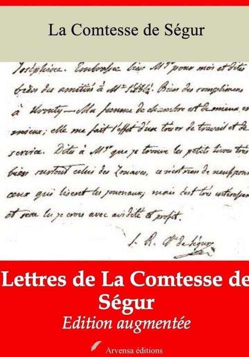 Cover of the book Lettres de La Comtesse de Ségur – suivi d'annexes by la Comtesse de Ségur, Arvensa Editions