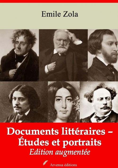 Cover of the book Documents littéraires – Études et portraits – suivi d'annexes by Emile Zola, Arvensa Editions