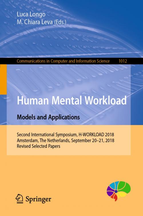 Cover of the book Human Mental Workload: Models and Applications by , Springer International Publishing