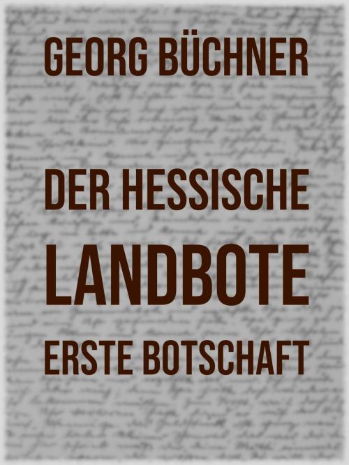 Cover of the book Der Hessische Landbote by Georg Büchner, Books on Demand