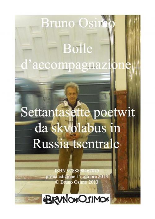 Cover of the book Bolle d'accompagnazione by Bruno Osimo, Bruno Osimo