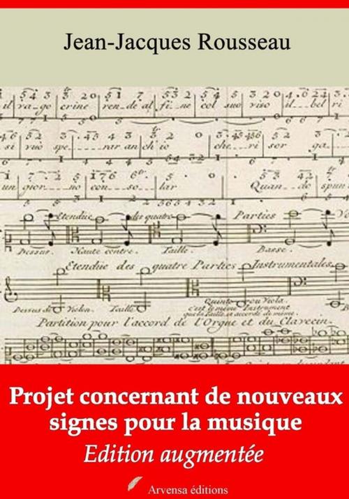 Cover of the book Projet concernant de nouveaux signes pour la musique – suivi d'annexes by Jean-Jacques Rousseau, Arvensa Editions